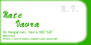 mate vavra business card